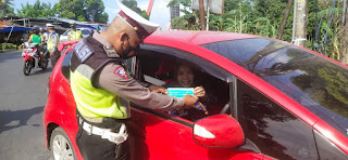 Sat Lantas Polres Gowa Gelar Ops Keselamatan 2021 Dengan Bagi Masker