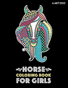 Horse Coloring Book For Girls: Advanced Coloring Pages for Tweens, Older Kids & Girls, Detailed Designs & Patterns, Zendoodle Animals, Horses, Colts, ... Practice for Stress Relief & Relaxation