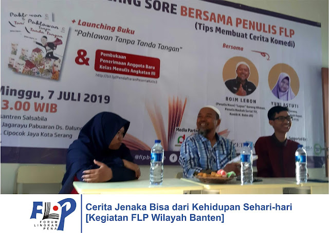 Cerita Jenaka Bisa dari Kehidupan Sehari-hari [Kegiatan FLP Wilayah Banten]