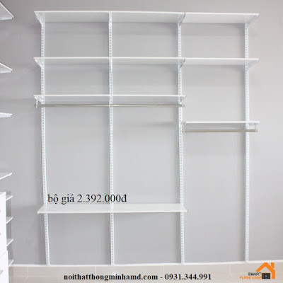 bộ kệ thanh ray gắn tường amd-ver2 bo ke thanh ray gan tuong amd-ver2