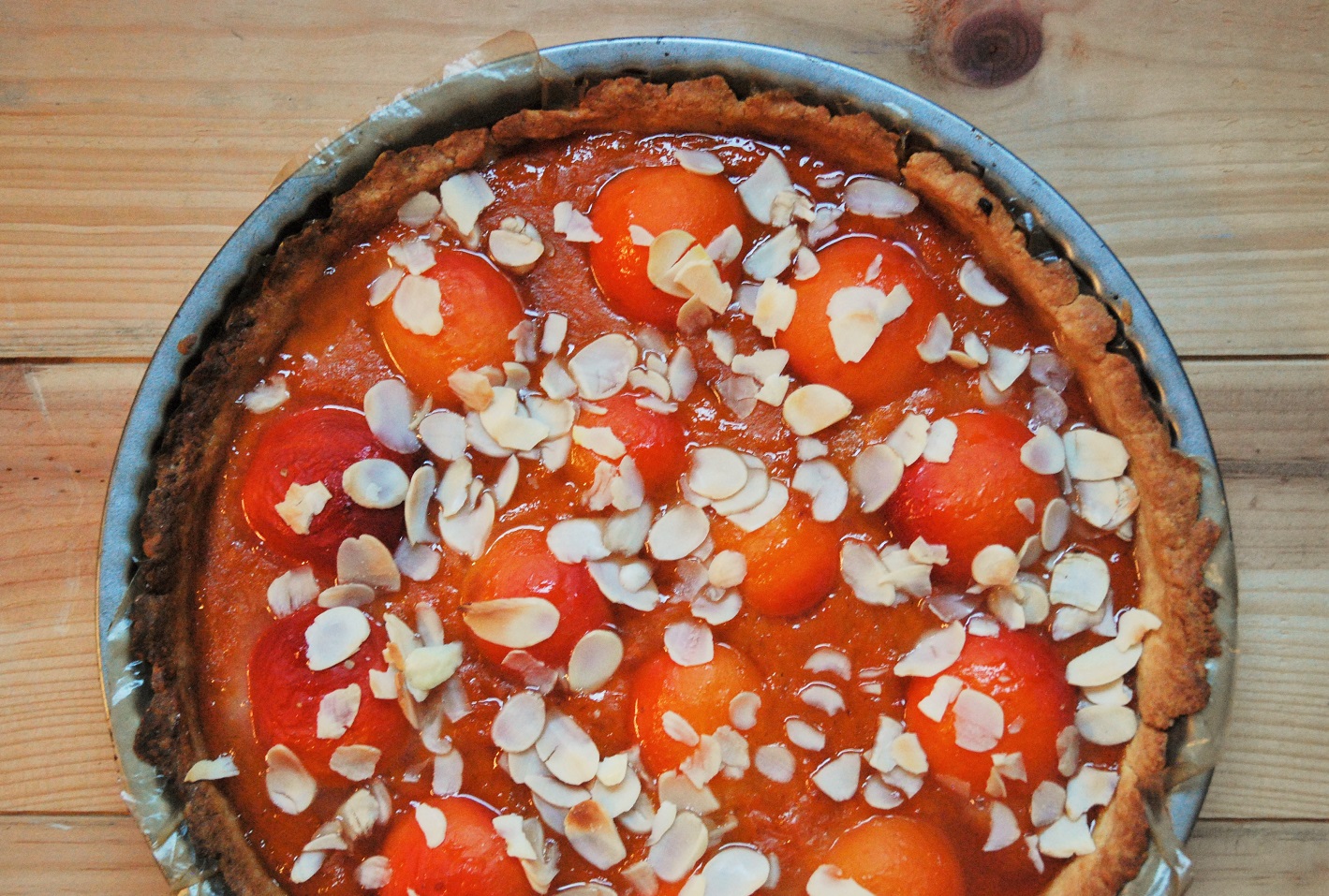 Tarte aux abricots et aux amandes