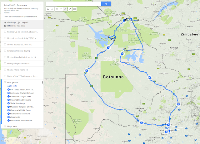 Botswana y Cataratas Victoria. Viaje por libre de 19 dias - Blogs de Botswana - Resumen de las Etapas (1)