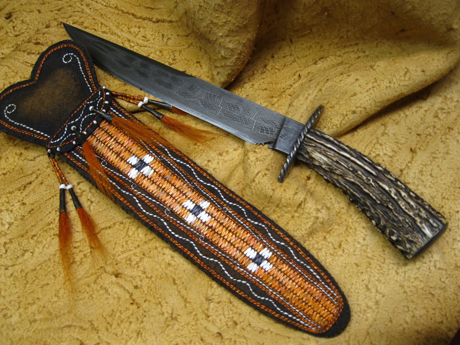 Contemporary Makers Bill Wright Quilled Knife Sheath