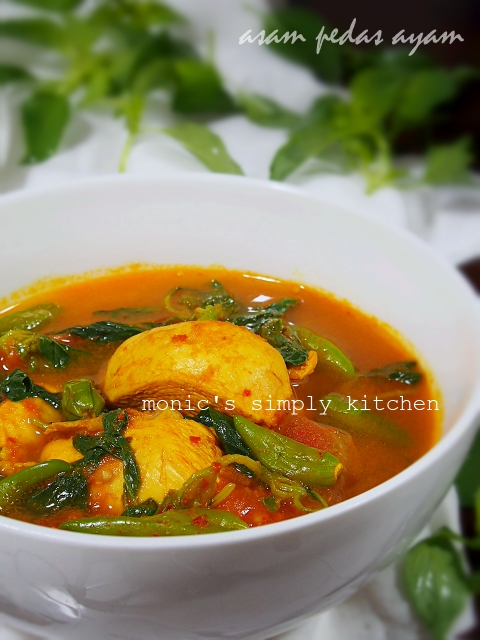 resep asam pedas ayam kemangi