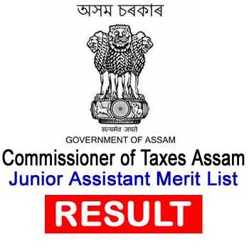 Commissioner of Taxes Assam Result 2020
