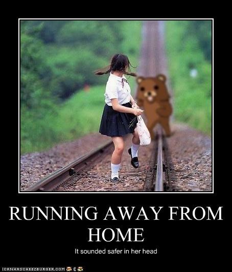 Running away from home. Me Running away from. I Run away.