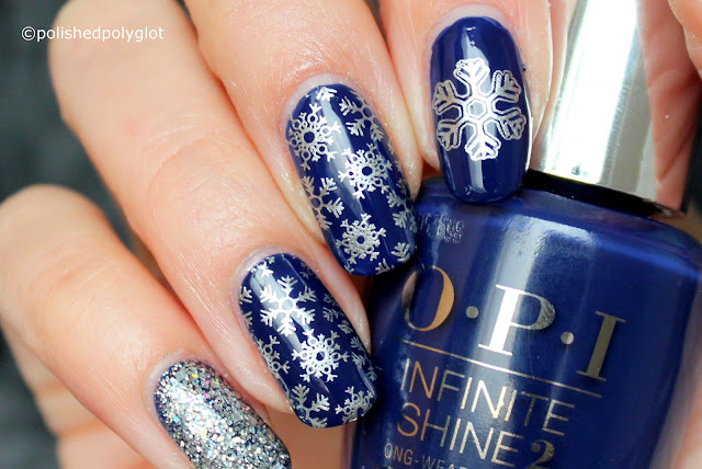 Nail Art │ Silver Snowflakes Winter Manicure / Polished Polyglot