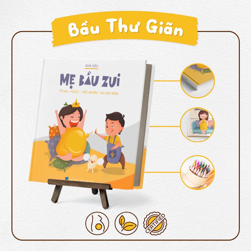 [A116] Tô màu Chín Tháng Mười Ngày cho Bà Bầu - Mẹ Bầu Zui