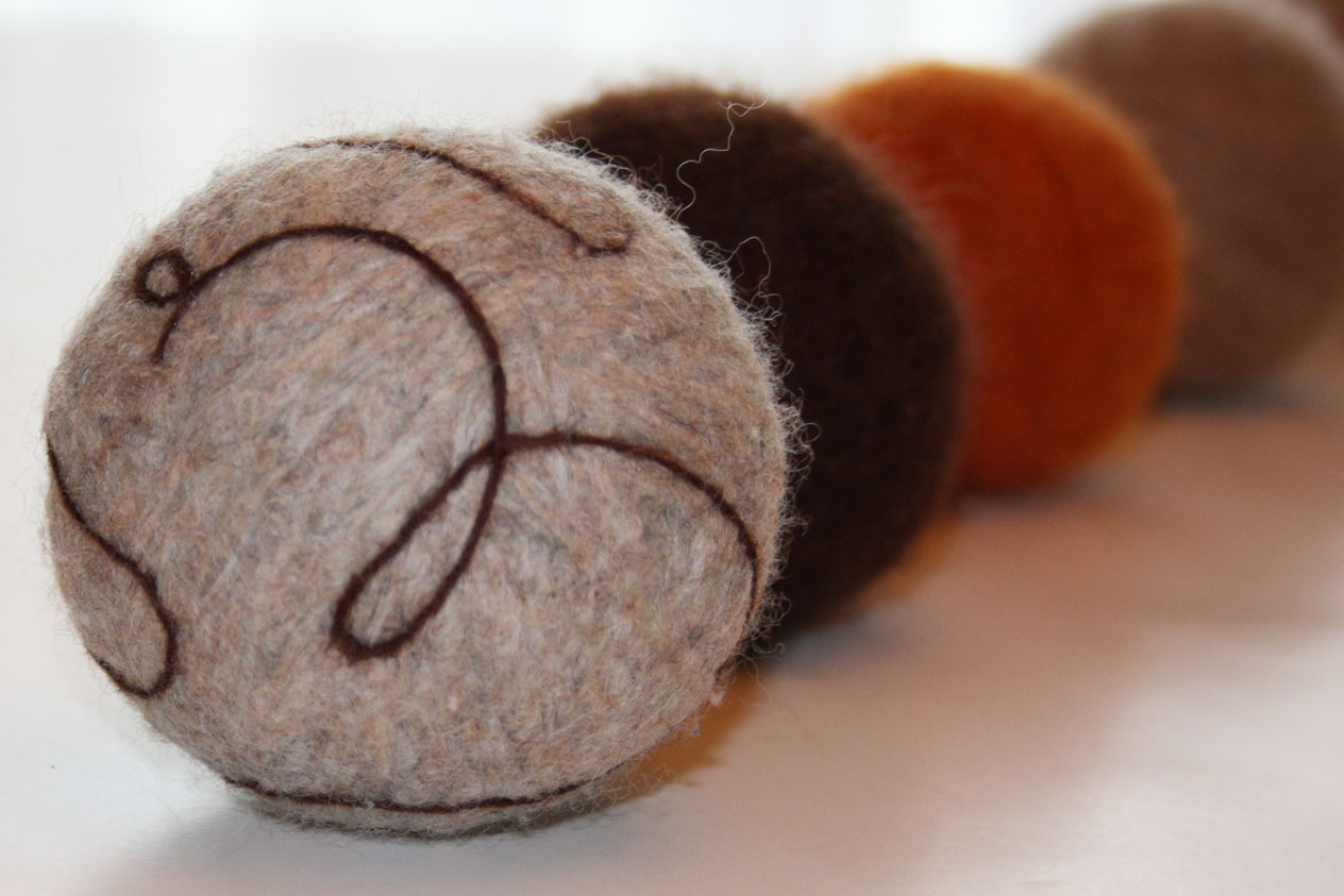 knotsewcute how to make felted wool dryer balls.