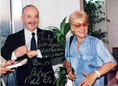 Eladia Blazquez con Astor Piazzolla en 1988