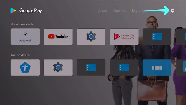 go to play store settings in your android tv android tv play store settings