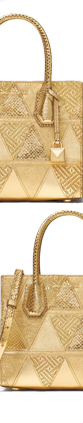 MICHAEL MICHAEL KORS Mercer Metallic Patchwork Leather Crossbody