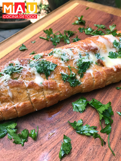 mau cocina de todo pan con ajo y queso receta facil 