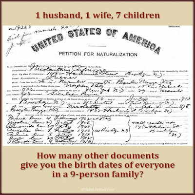 Some naturalization papers give you facts you can't find anywhere else.