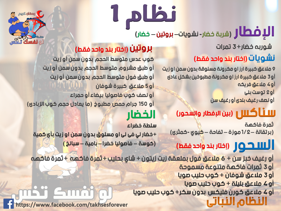 النظام الغذائي النباتي في رمضان