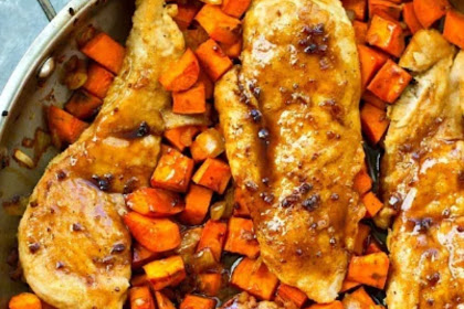 CHICKEN BREASTS WITH SWEET POTATO HASH