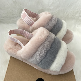 pink multi ugg slippers
