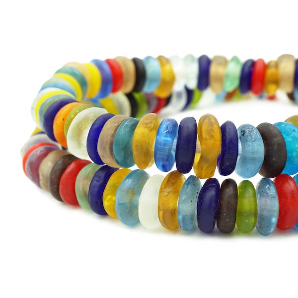 Small Recycled Glass Beads - Purpose Jewelry