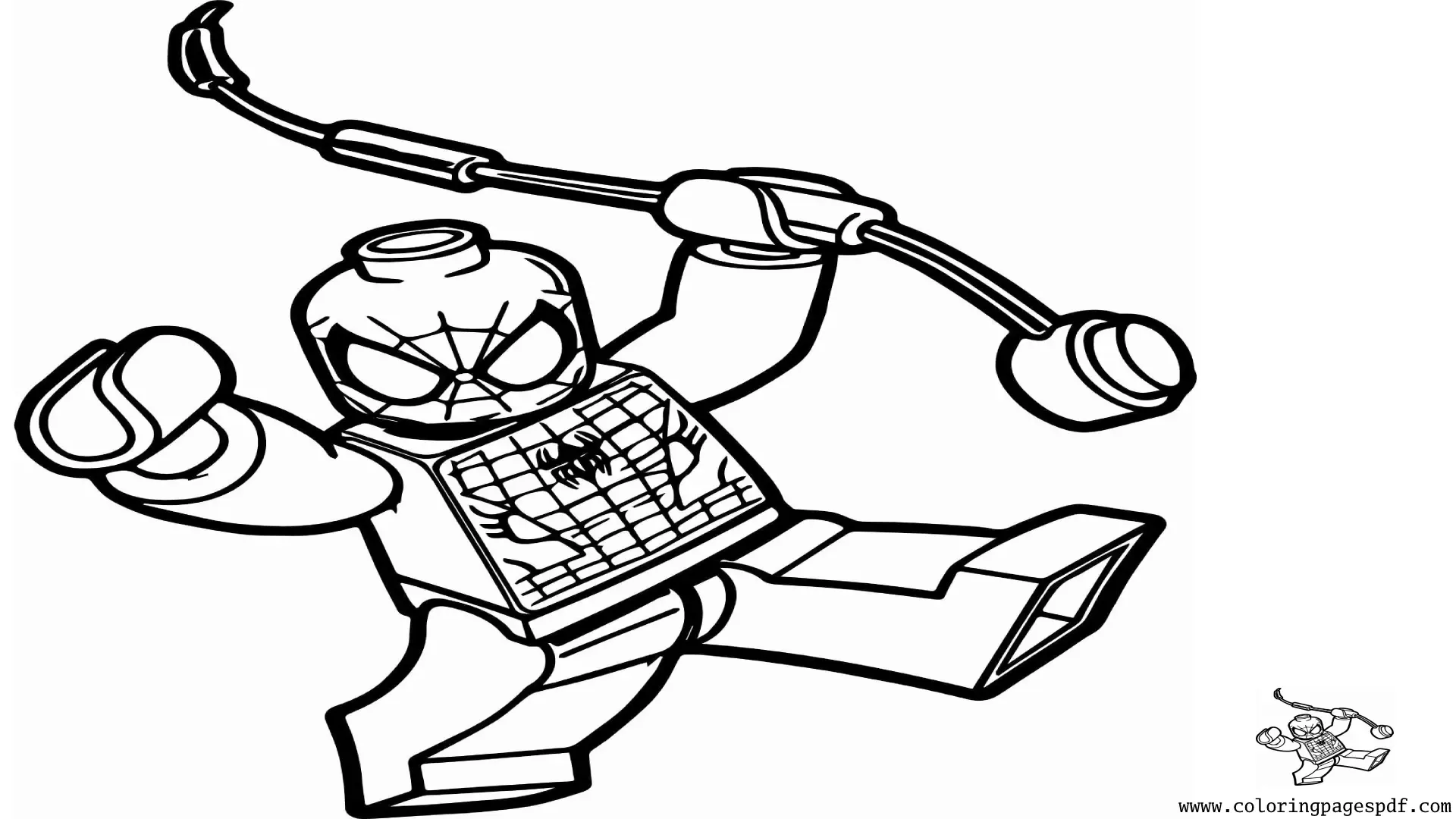 Coloring Page Of Lego Spiderman