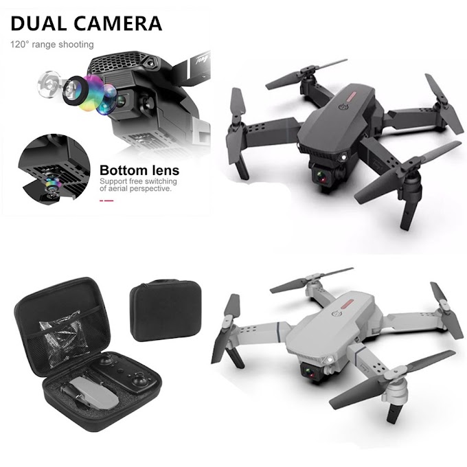 Dual Camera F88 Equipped drone with WIFI FPV, wide angle height keep RC quadcopter folding drone.