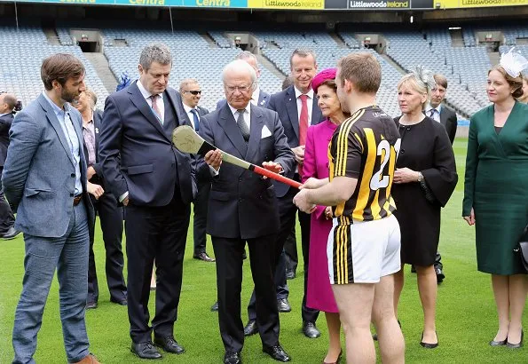 President Michael D Higgins and his wife Sabina Coyne. Queen Silvia and King Carl Gustaf visited the Croke Park GAA Stadium