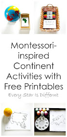 Montessori-inspired Continent Activities with Free Printables