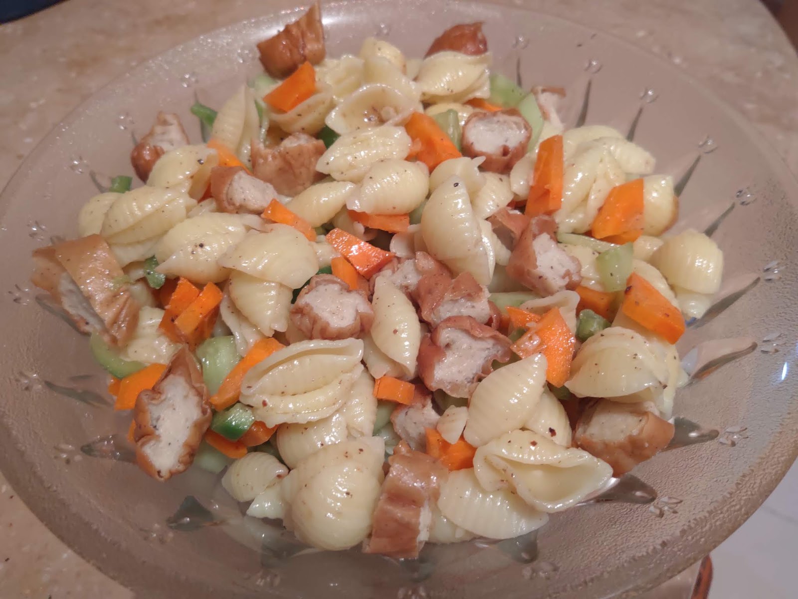 Macaroni sausage salad