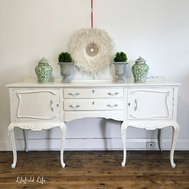 white painted sideboard console furniture by Lilyfield life