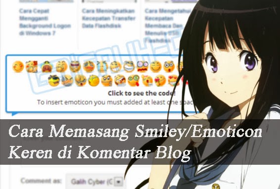 Cara Memasang Smiley/Emoticon Keren di Komentar Blog
