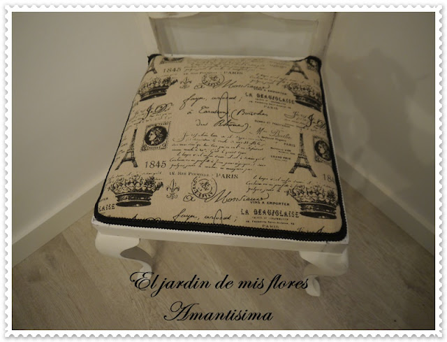 El jardin de mis flores AMANTISIMA: Silla Paris tuneo y tapizado