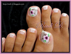 nail flower french nails designs toes toenail stroke nailsmag toe toenails nailartgallery nailart radid pedicure radi magazine flowers simple pretty