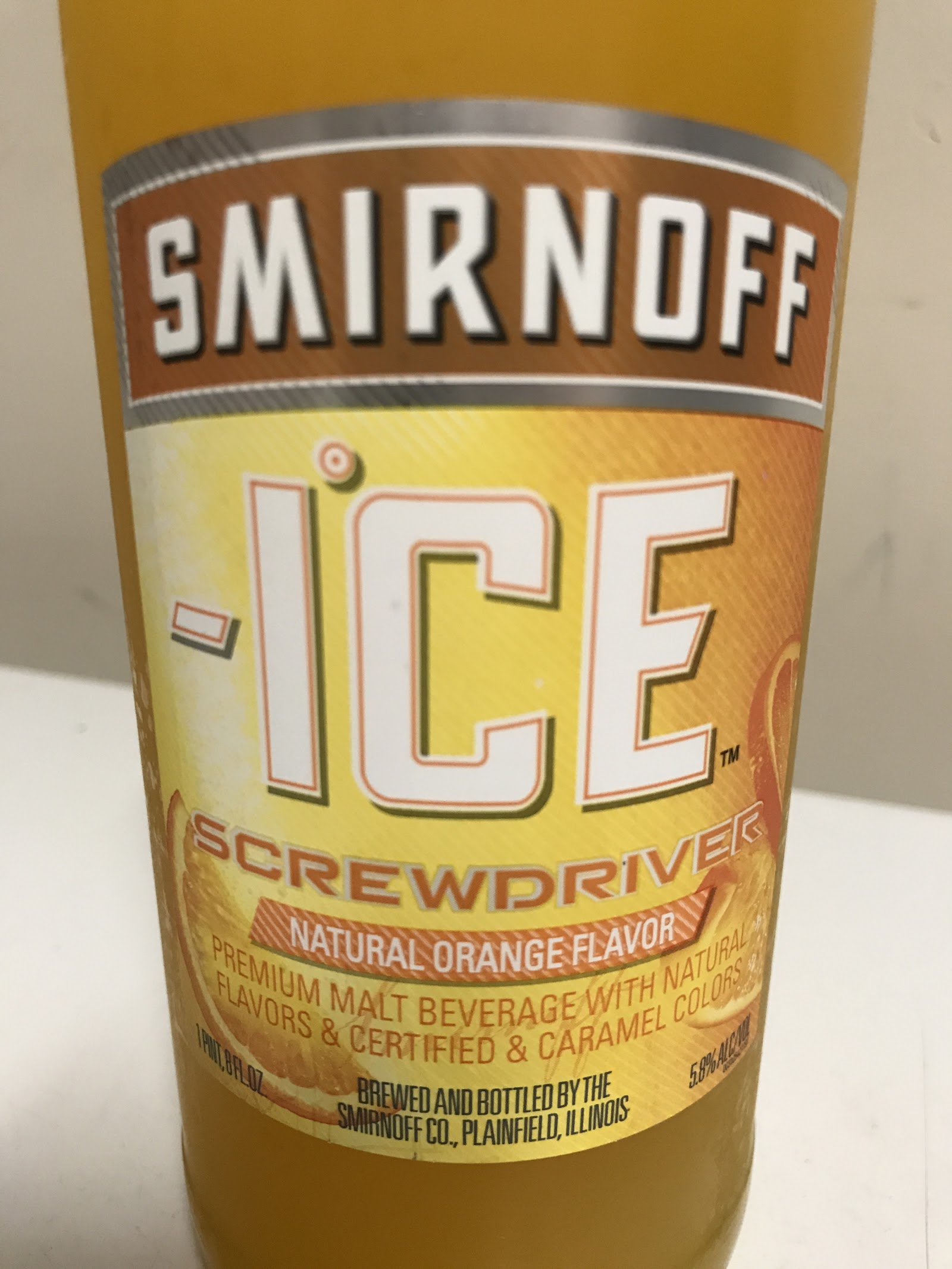 Malt Beverage Of The Week Smirnoff Ice Screwdriver