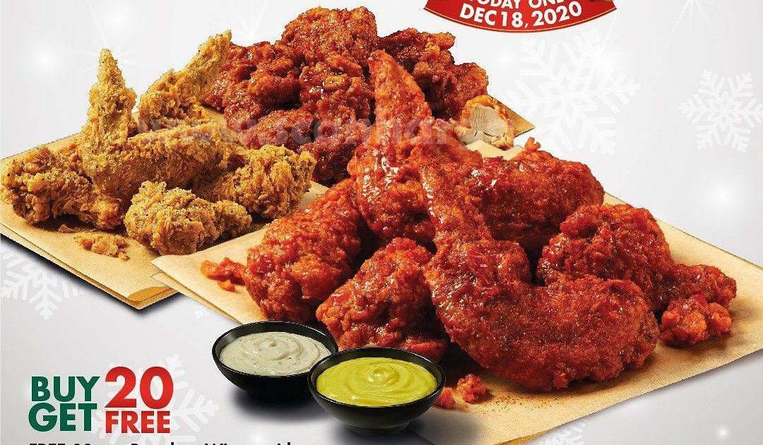 WINGSTOP Promo GRATIS 20 pcs Boneless Wings setiap pembelian 20 pcs