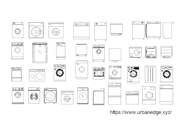 Washing machine cad block, 35+ Washing machine dwg free download