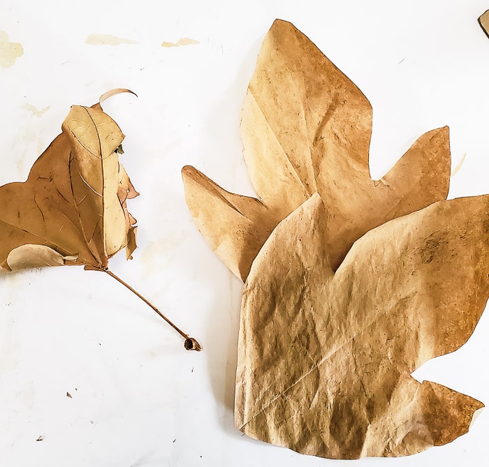 DIY Fall Leaf Paper Bag Garland - A Wonderful Thought