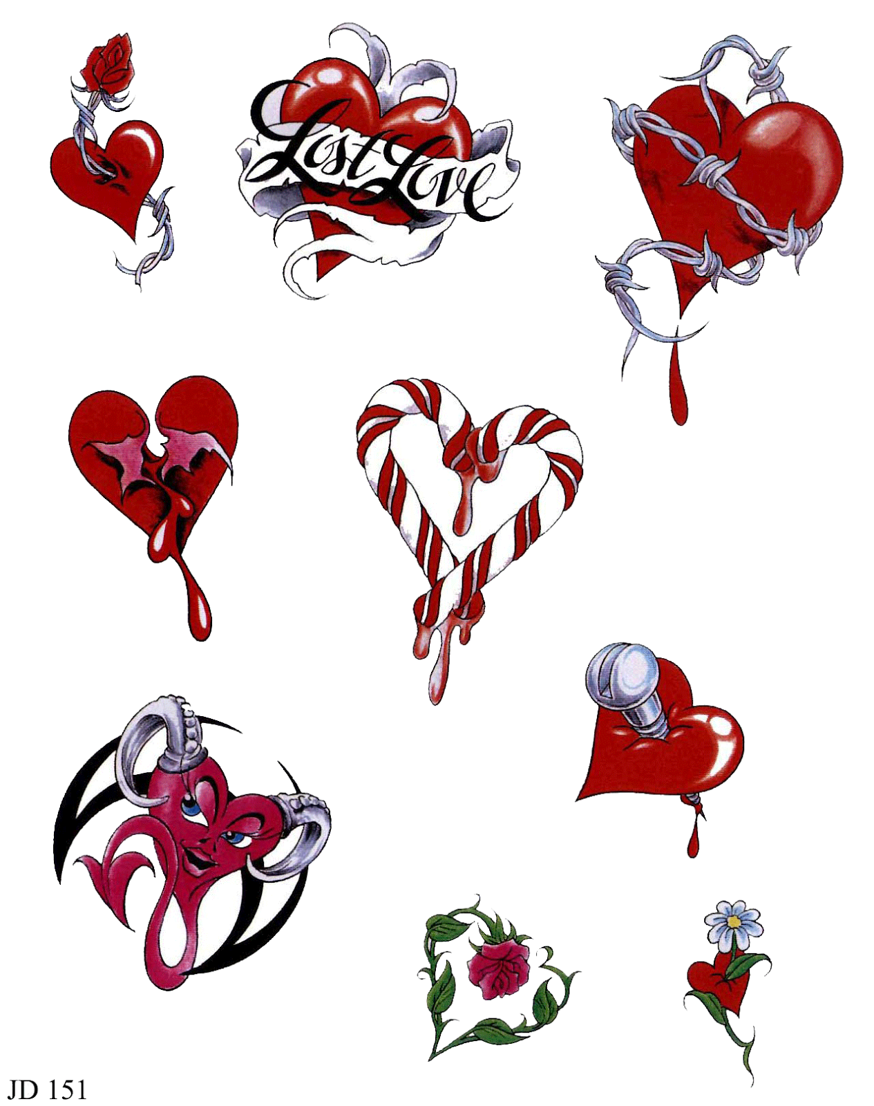 corazones para tatuajes 