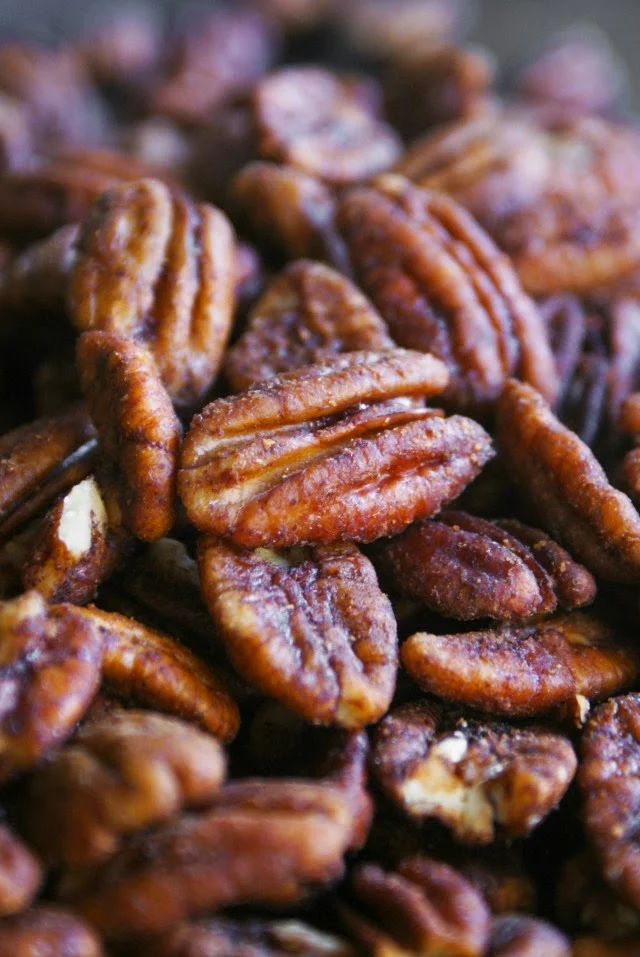 These Savory Spiced Nuts are the perfect snack with a kick, made by baking crunchy nuts that are seasoned with cayenne, cumin and other savory spices.