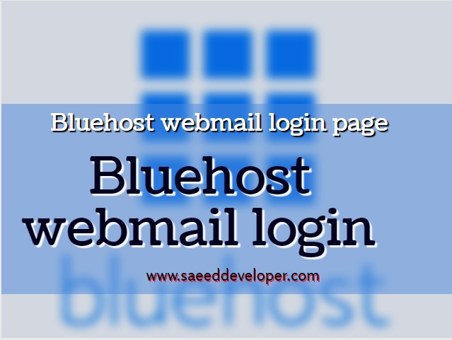 Bluehost webmail login