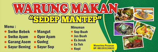 Contoh Banner Warung Makan / Rumah Makan Design Banner