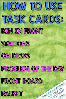 20+ ideas for teaching with math task cards