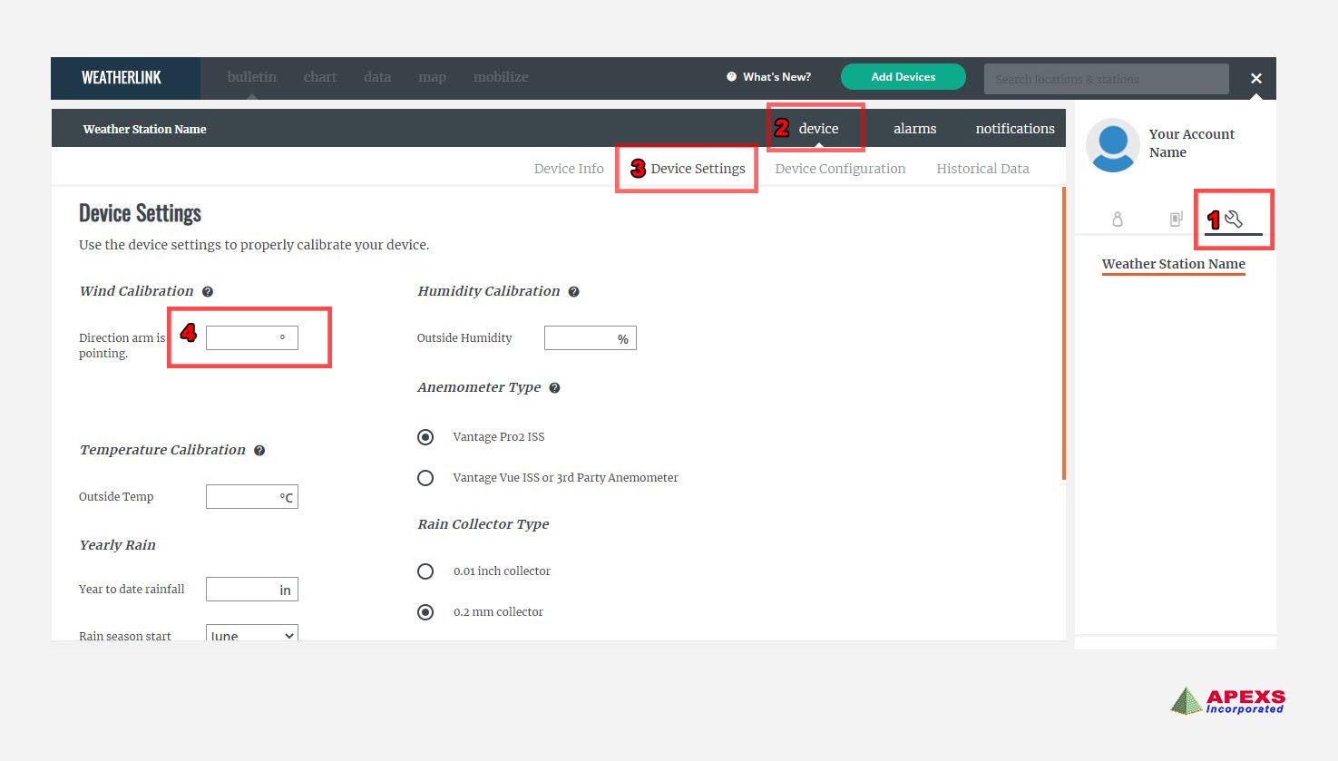 Wind calibration on your Vantage Connect Weather Station Davis Weather Station PH