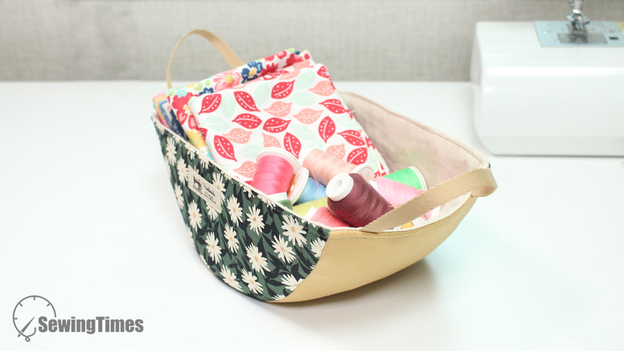 DIY SWING FABRIC BASKET How to make fabric storage bins Sewing