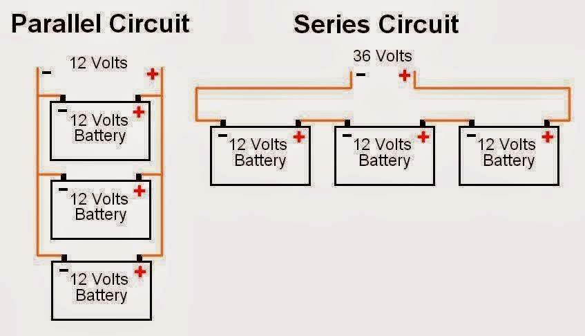 Electrical Engineering World: Battery Connections- parallel for high