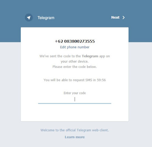 Cara Menggunakan Telegram Web Di Laptop/ PC Kode Verifikasi