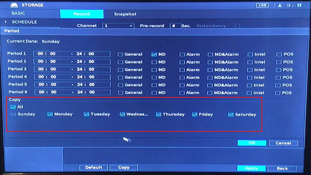 Cara Setting record Motion Detection XVR Dahua