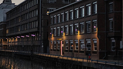 Wallpaper river, twilight, buildings, HD architecture