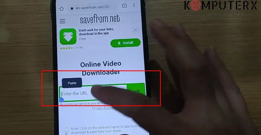 paste link video fb di savefrom