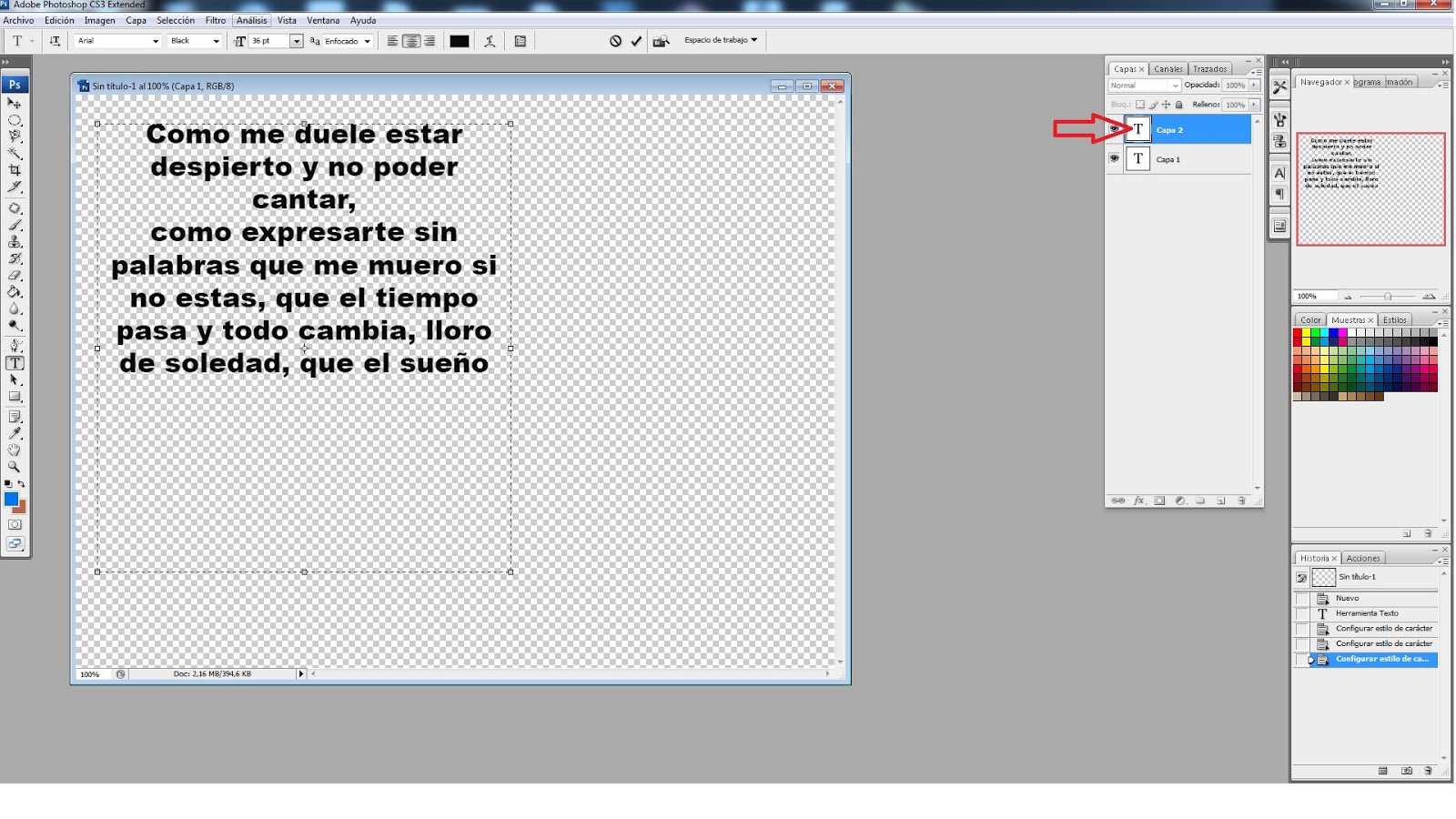 Diseño grafico: Cuadro de texto en photoshop.