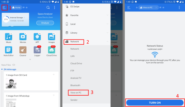 Transferir datos entre Android y PC con Windows