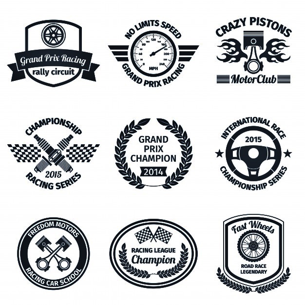 bahan mentahan logo racing siap edit